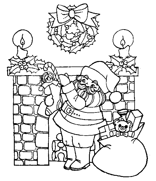 Fireplace Santa